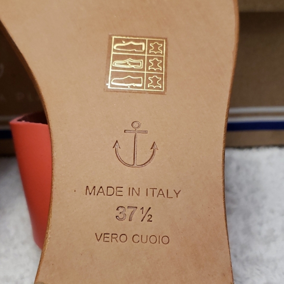 Joie a la Plage Nice leather thong sandal,coral,7 - Picture 5 of 10